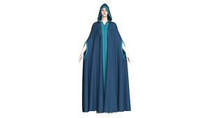 Girls Hooded Cape Dress