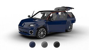 Renault 5 E-Tech 2025 Roland-Garros HQ 3d model