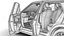 Modello 3D della Renault 5 E-Tech 2025 Roland-Garros HQ