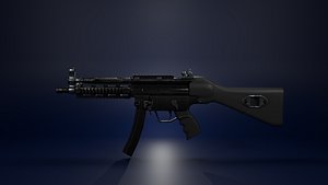 MP5 Submachine Gun  Game Ready