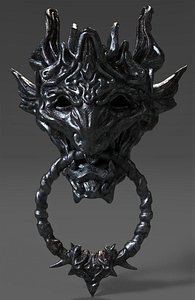 fantasy head door knob 3D model