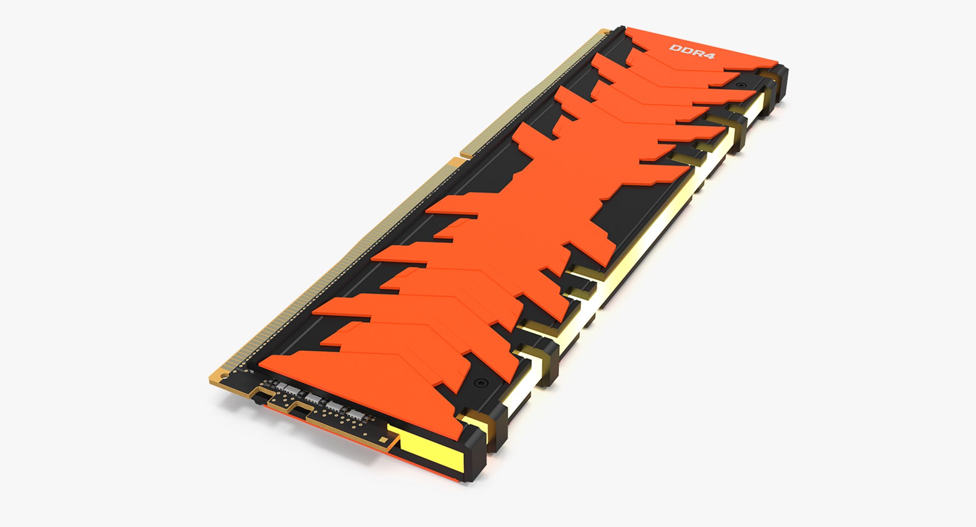 DDR4 SDRAM with Radiator 3D model preview
