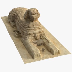 3d great sphinx giza model