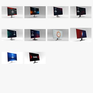 PC Monitors – High Quality 3D Models (Bundle)