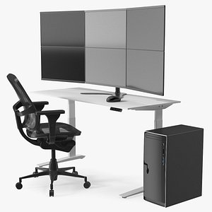 Office Workstation with Multi Screen