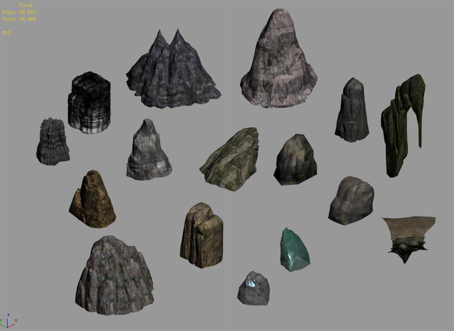 3D Model Various Types - Rock - TurboSquid 1452726