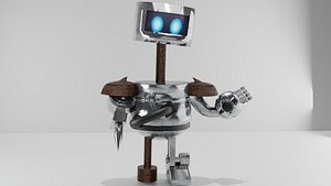 Sci-Fi Robot Character Rigged Stylized 3D Model 3D model