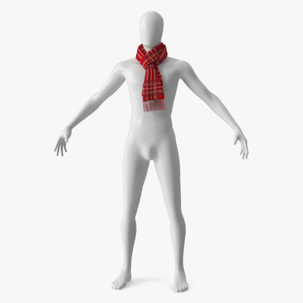 modèle 3D de Red Wool Scarf on Mannequin - TurboSquid 2112230