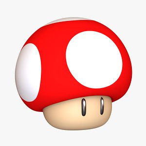 super mushroom mario assets 3D