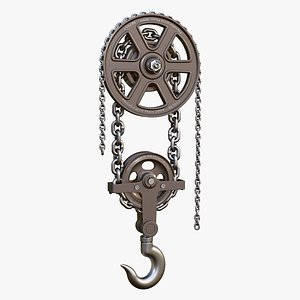 3D Chain Hoist with Hook M1