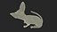 Vulpes Zerda Sitting Pose Fur 3D model