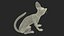 Vulpes Zerda Sitting Pose Fur 3D model
