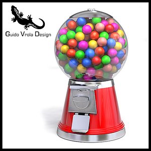 3d model gum gumball machine
