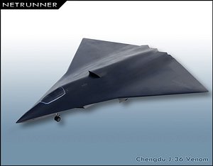 Chengdu J-36 Venom 3D model