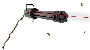 gun minigun c4d