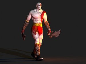 kratos god war video 3d max