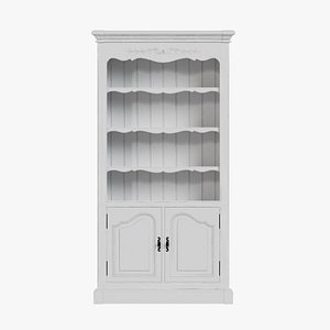 3D Bookcase with doors Marseille model