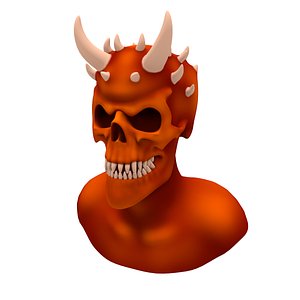 3D Devil head skull model