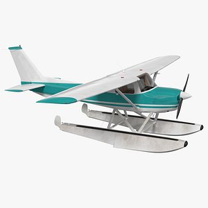 3D light floatplane aircraft airplane