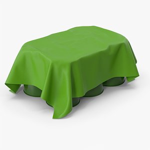 3D model Green Covered Barrels