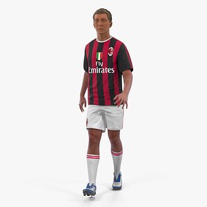 Soccer or Football Player Milan Rigged 2 3D Model