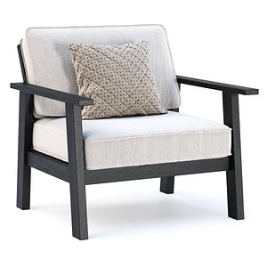 Jack wooden armchair 3D model