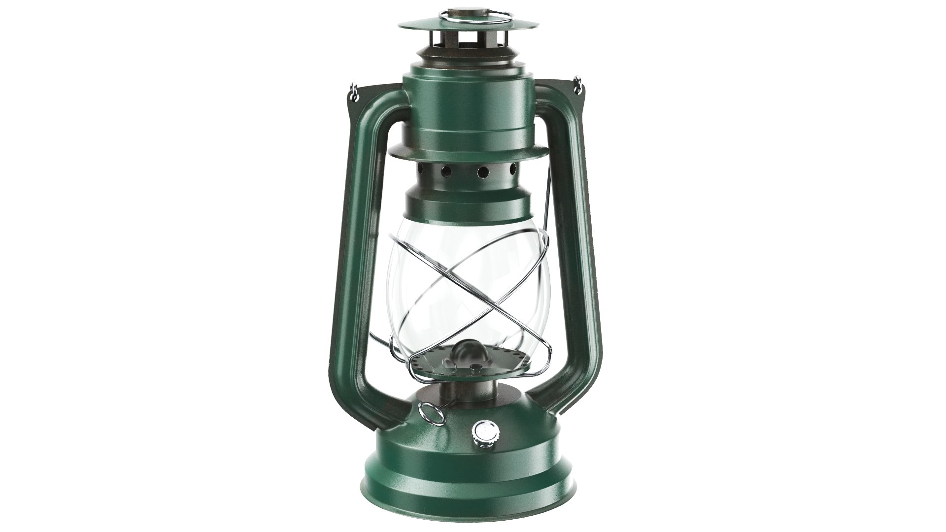 3D Detailed Green Hurricane Lamp - TurboSquid 2176756