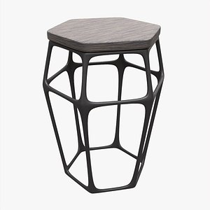 Bar chair hexagonal 02 3D model