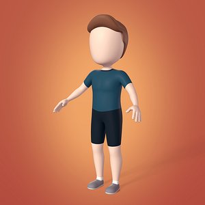 3D cartoon athlete