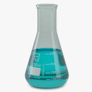 3d model erlenmeyer 250 ml lab