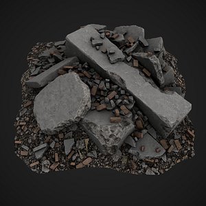 debris piles asset games 3D model