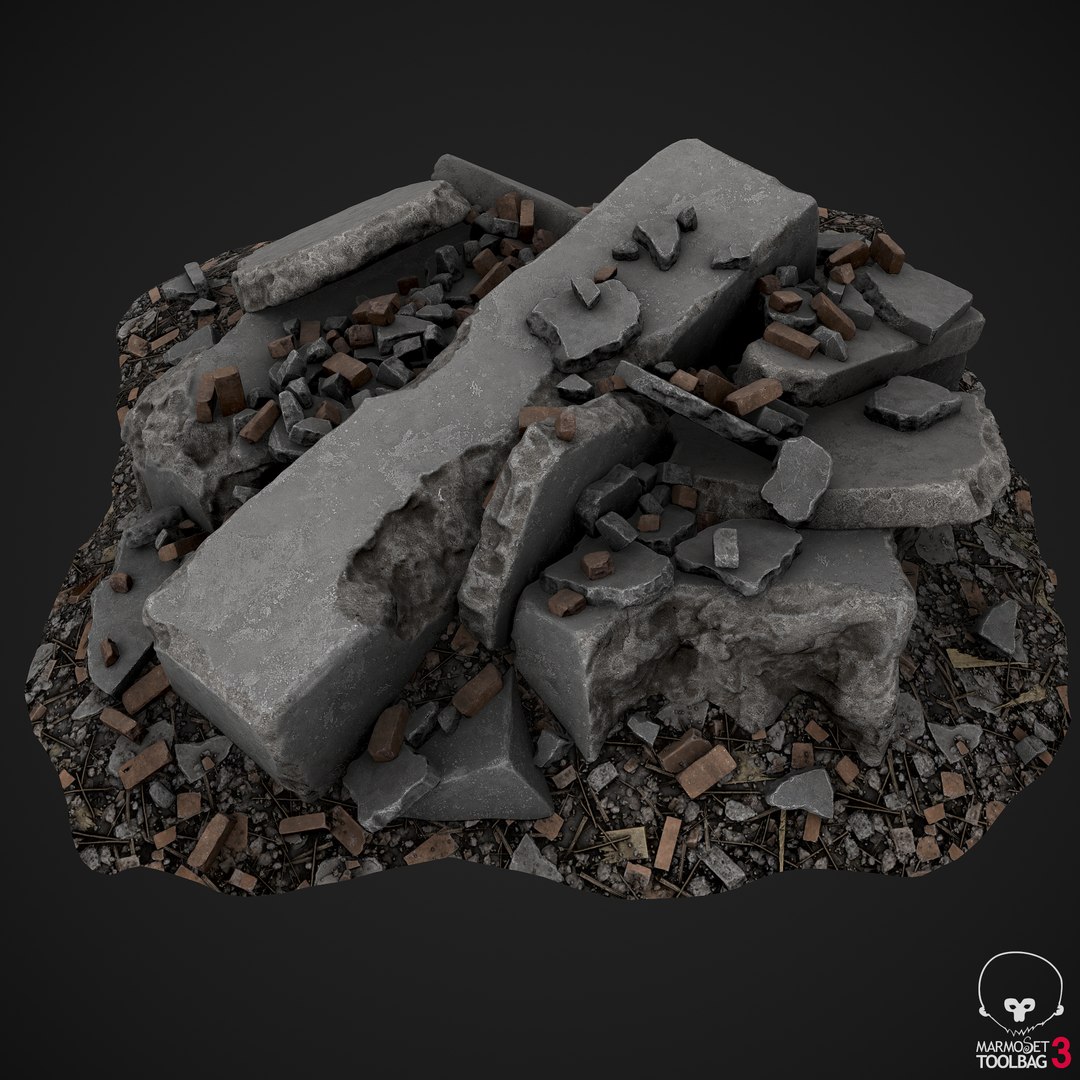 Debris piles asset games 3D model - TurboSquid 1413521