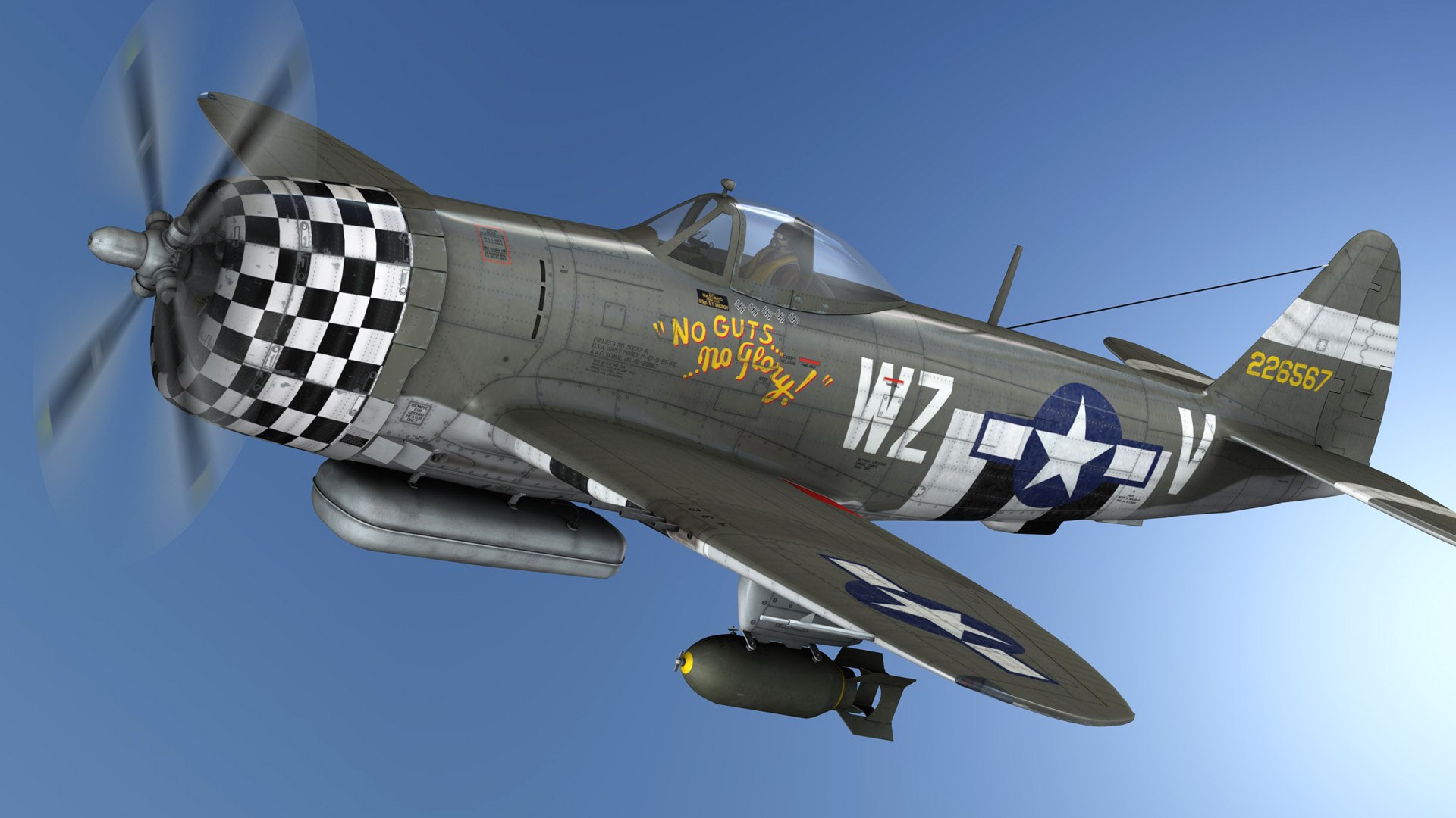 3D model Republic P-47D Thunderbolt - No gutsno glory https://p.turbosquid.com/ts-thumb/iD/HbXvpU/UJ/noguts01/jpg/1620469173/1920x1080/fit_q87/86d5f2be452b11cdc71c0a801046cd592d0b572c/noguts01.jpg