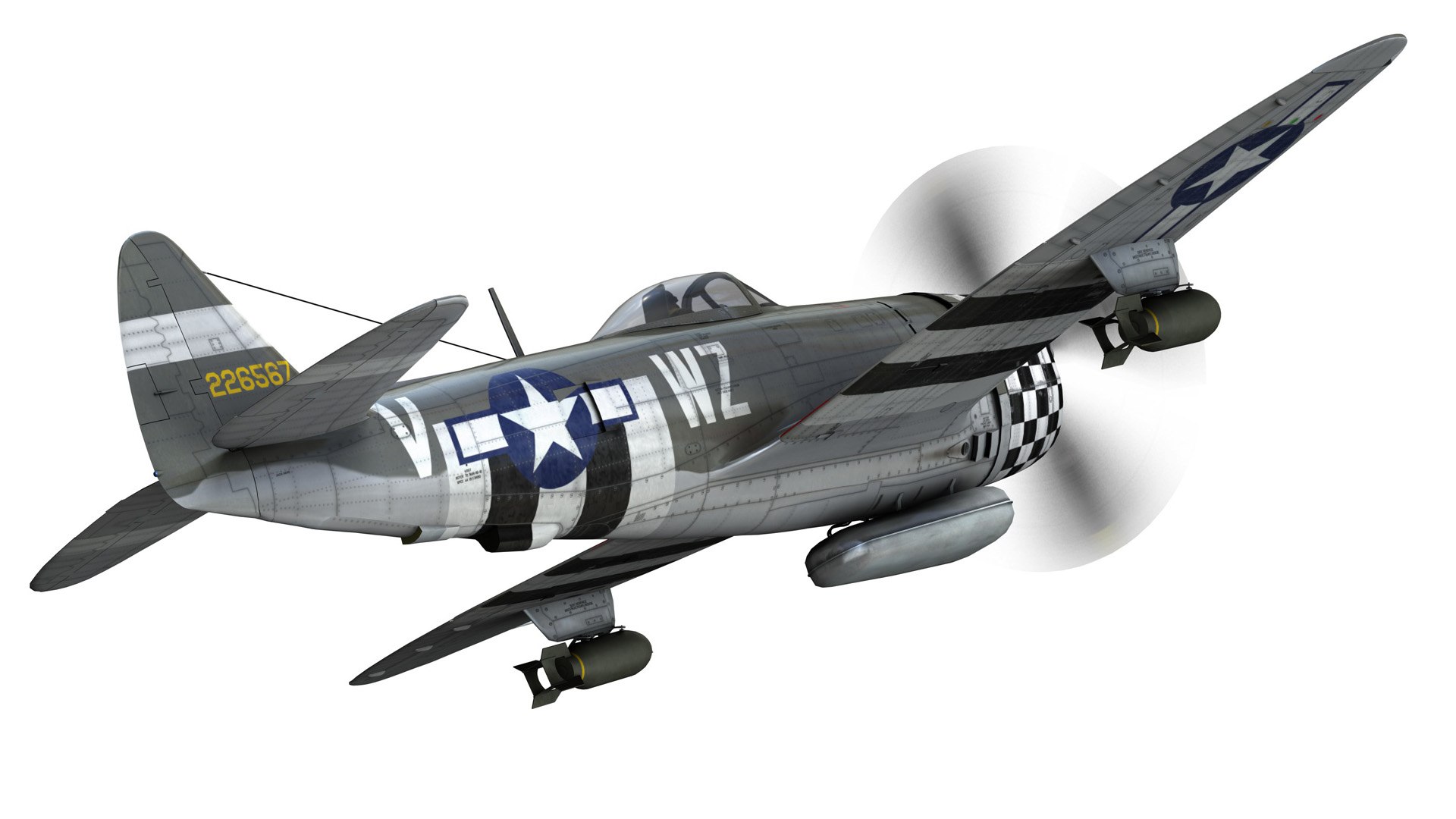 3D Model Republic P-47D Thunderbolt - No Guts…no Glory - TurboSquid 1729867