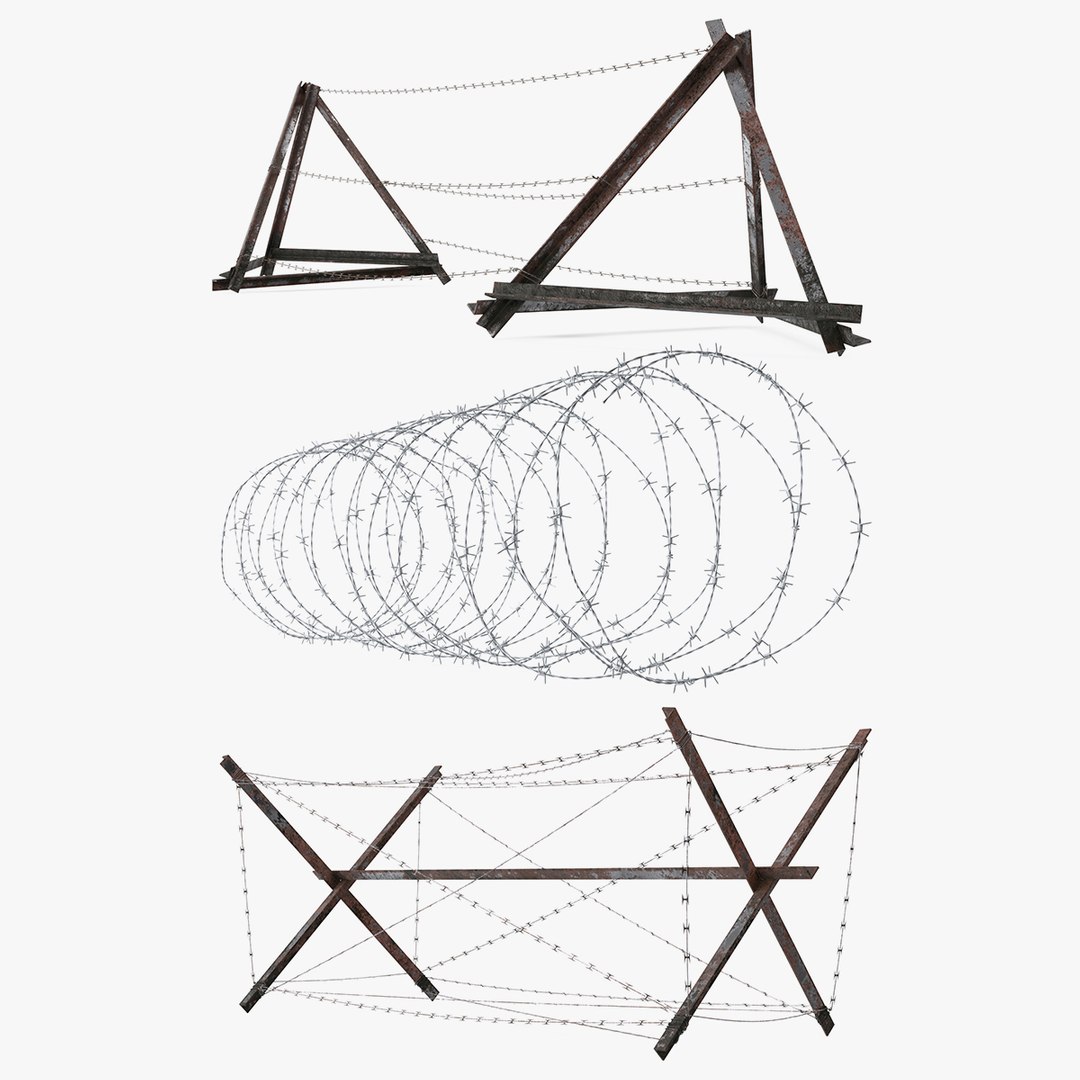 Military Obstacles Collection 3D model preview