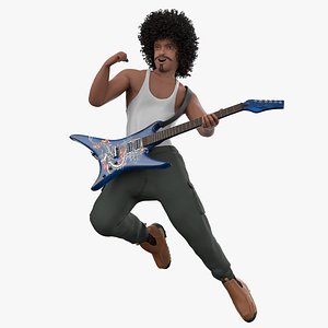 Rigged and Blender Guitarist JACK