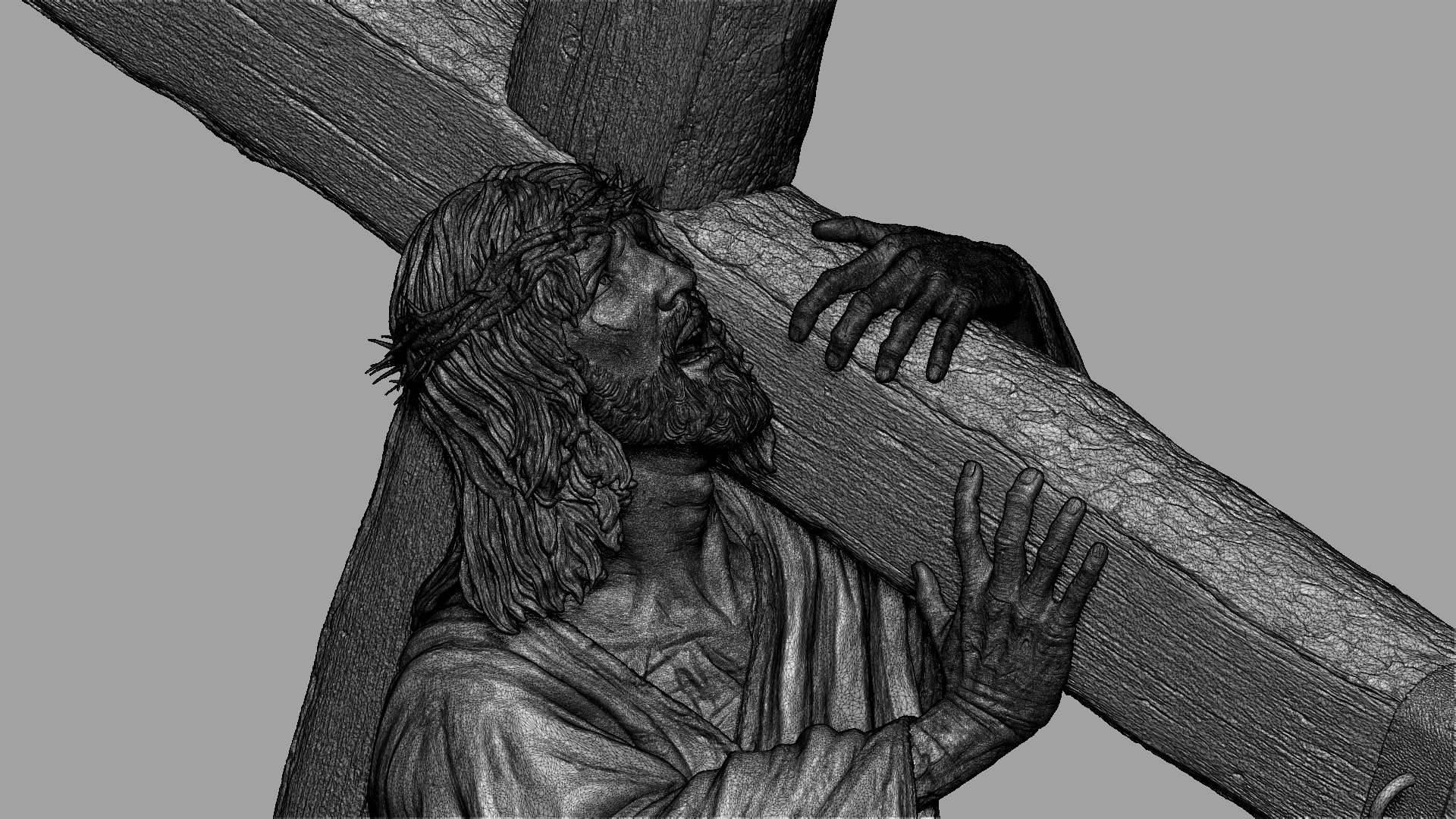 Jesus Carrying the Cross 3D https://p.turbosquid.com/ts-thumb/iD/QNOwPj/fn/wires/jpg/1673531499/1920x1080/fit_q87/1ab99abd5c1d3dce0f00d3ae2e52bb84e7445dd6/wires.jpg