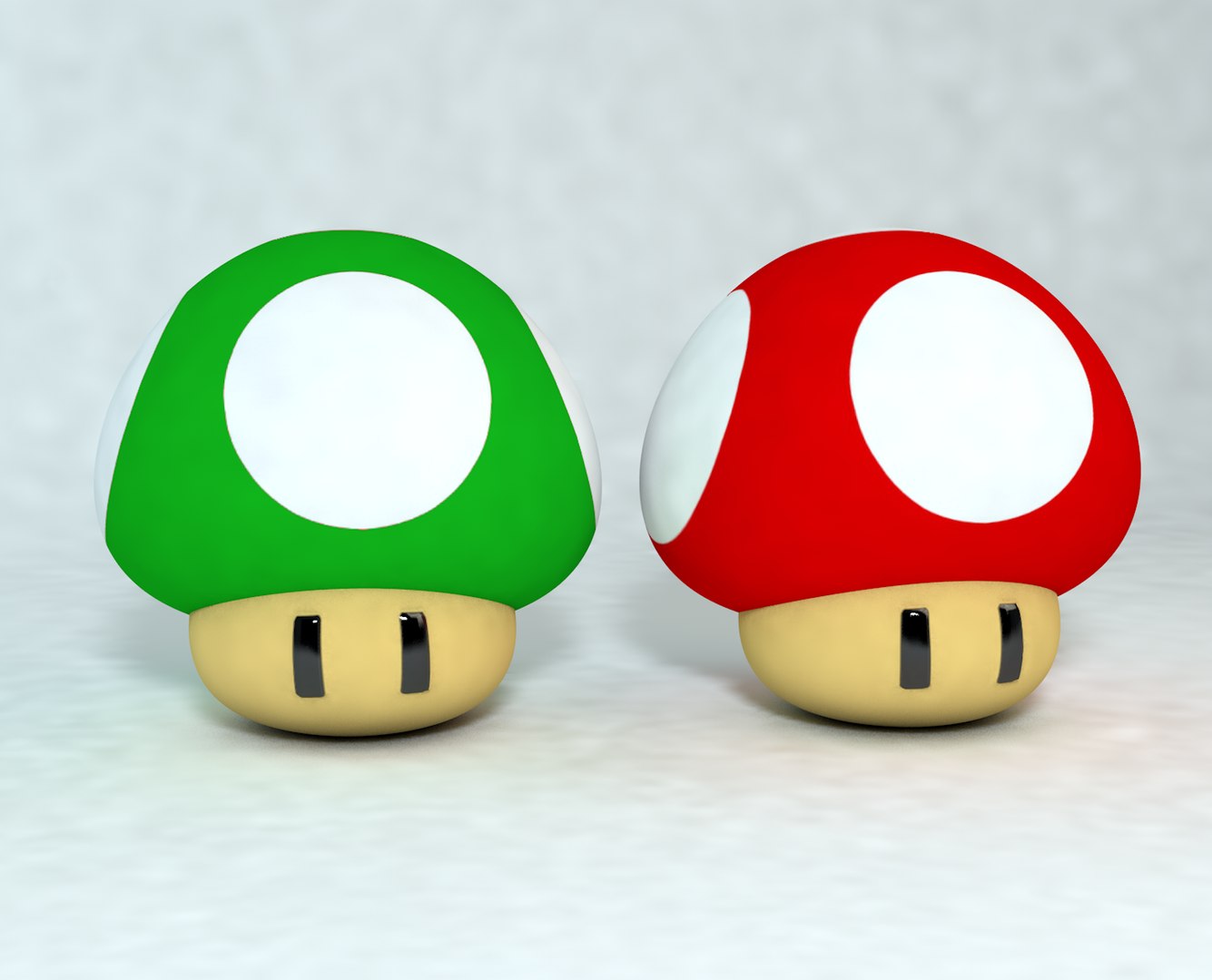 3d Mushroom Mario Model