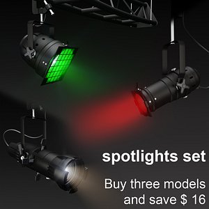 3dsmax theater lights set spotlights