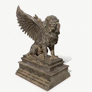 3D lion statue
