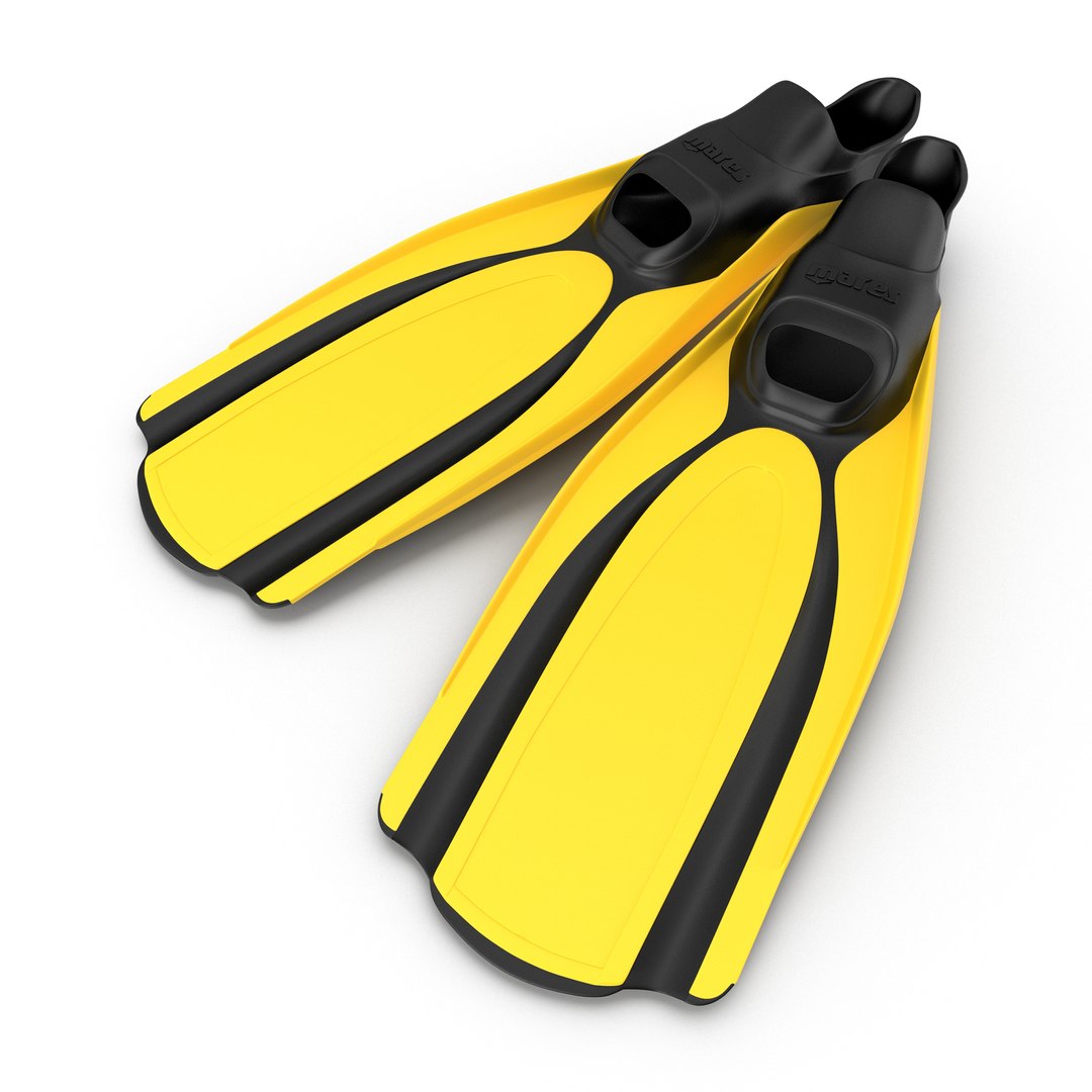 Swim Fins 2 3D Model 3D model preview