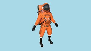 3D model Astronaut Outfit 03 - Orange - Character Design Fashion