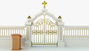 pearly gates heaven 3d model