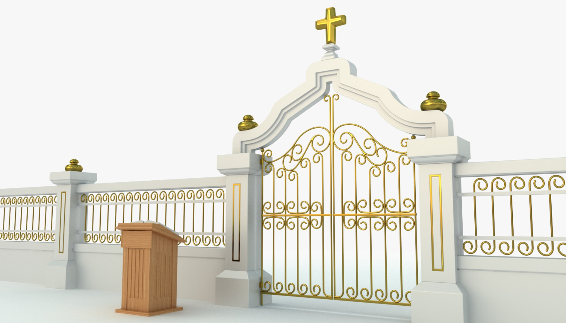 PEARLY GATES 3ウェイ Pearly Gates Heaven 3d Model