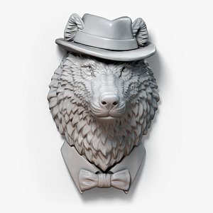 Wolf Gentleman Sculpture Jewelry