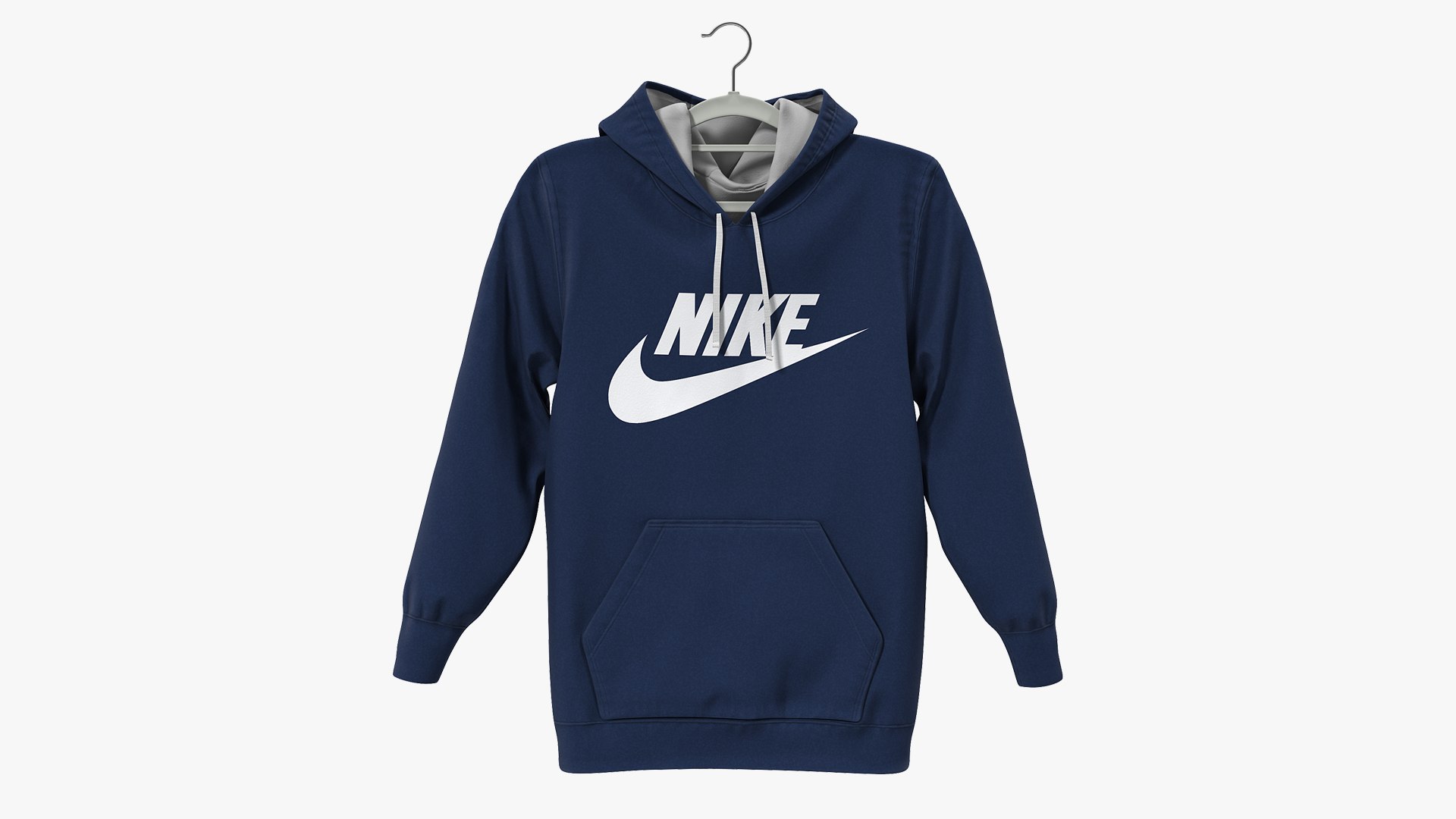 Nike Blue Hoodie 3D model preview