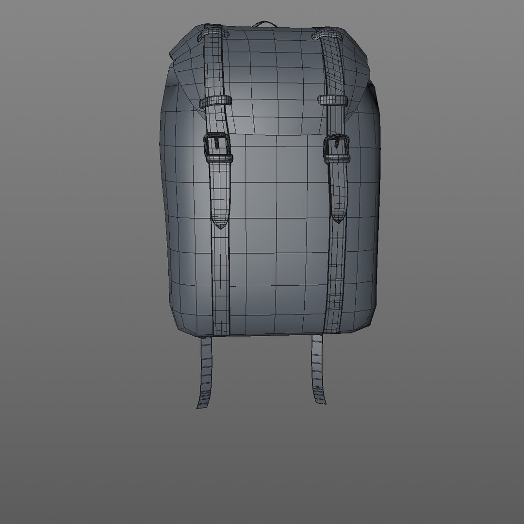 3D Model Brown Rucksack Bag - TurboSquid 1410257