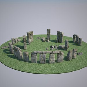 stonehenge stone henge 3d max