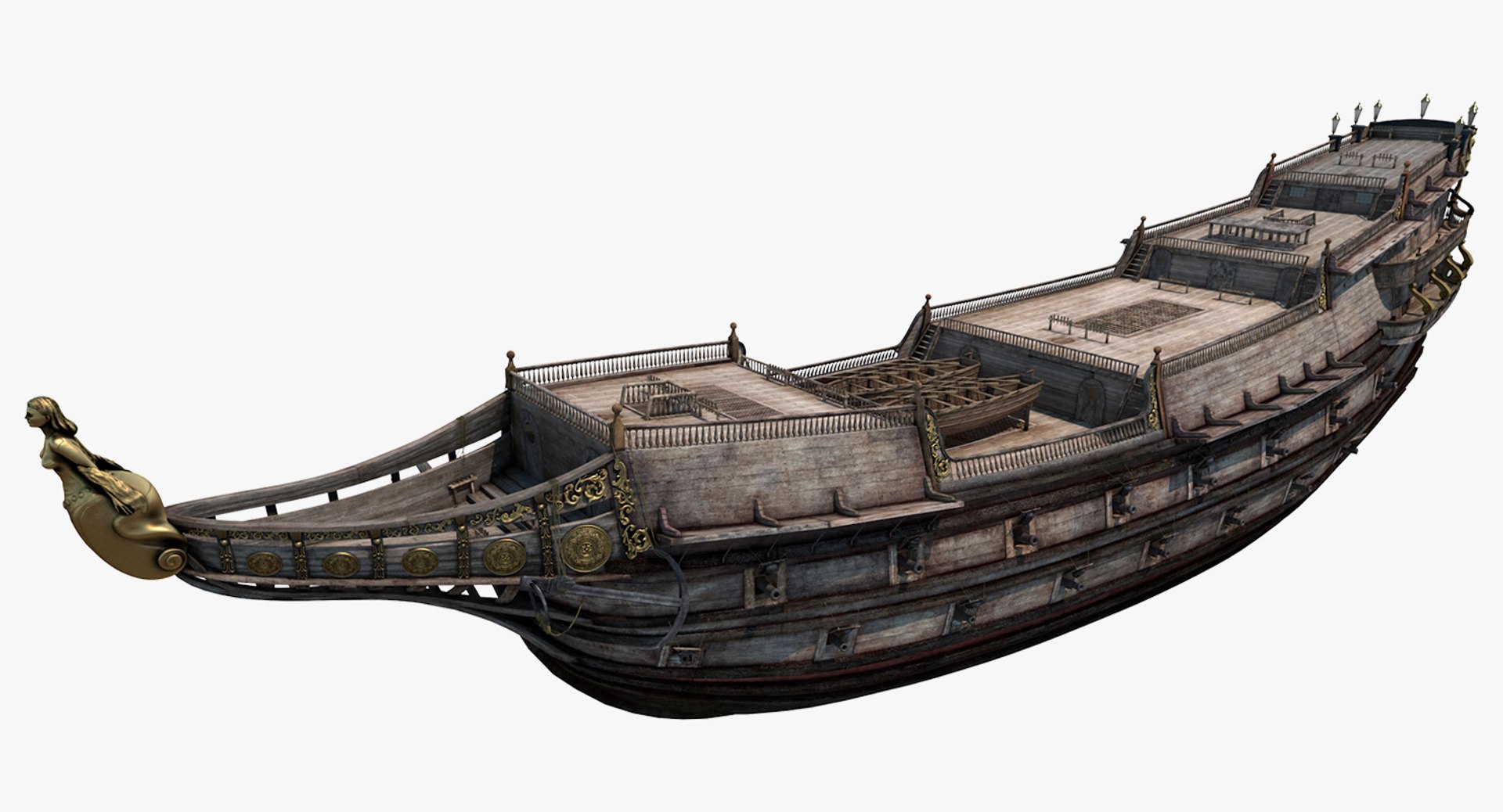 Galeon Ship Body 3D model preview
