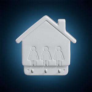 3D Family Home Puzzle Key Holder